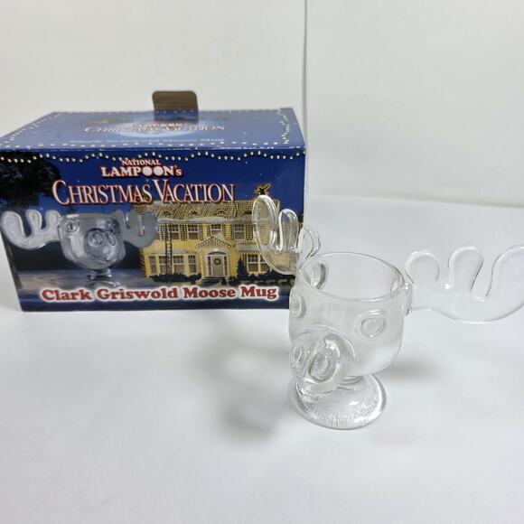 National Lampoon's Christmas Vacation Clark Griswold's Eggnog Glass Moose Mug - Picture 2 of 11